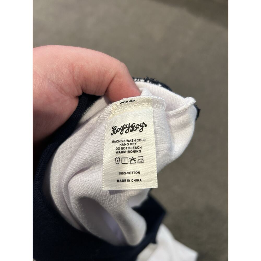 Bogey Boys BB Zip Terry Crewneck WHT Men's White Size Small - Picture 4 of 5